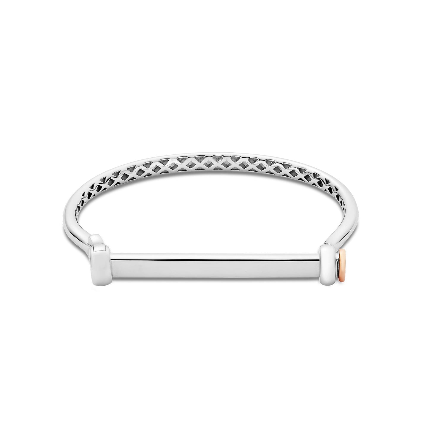 Sterling Silver & Welsh Gold Ladies Stirrup Bangle 3SROY953