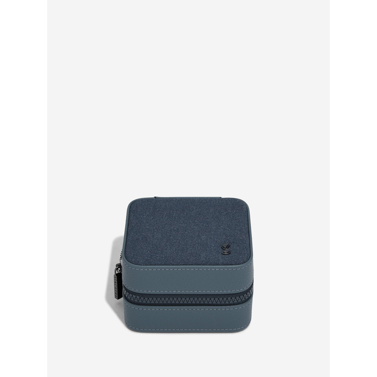 Blue Canvas Watch & Jewellery Box 76401
