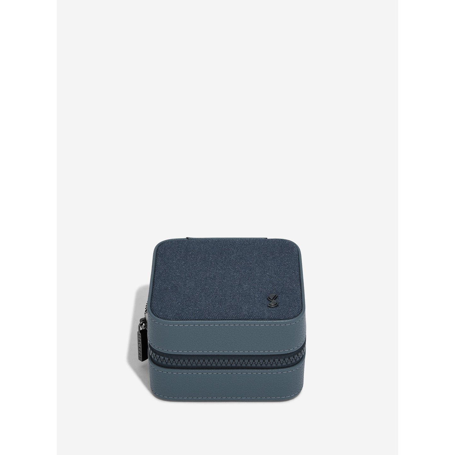 Blue Canvas Watch & Jewellery Box 76401