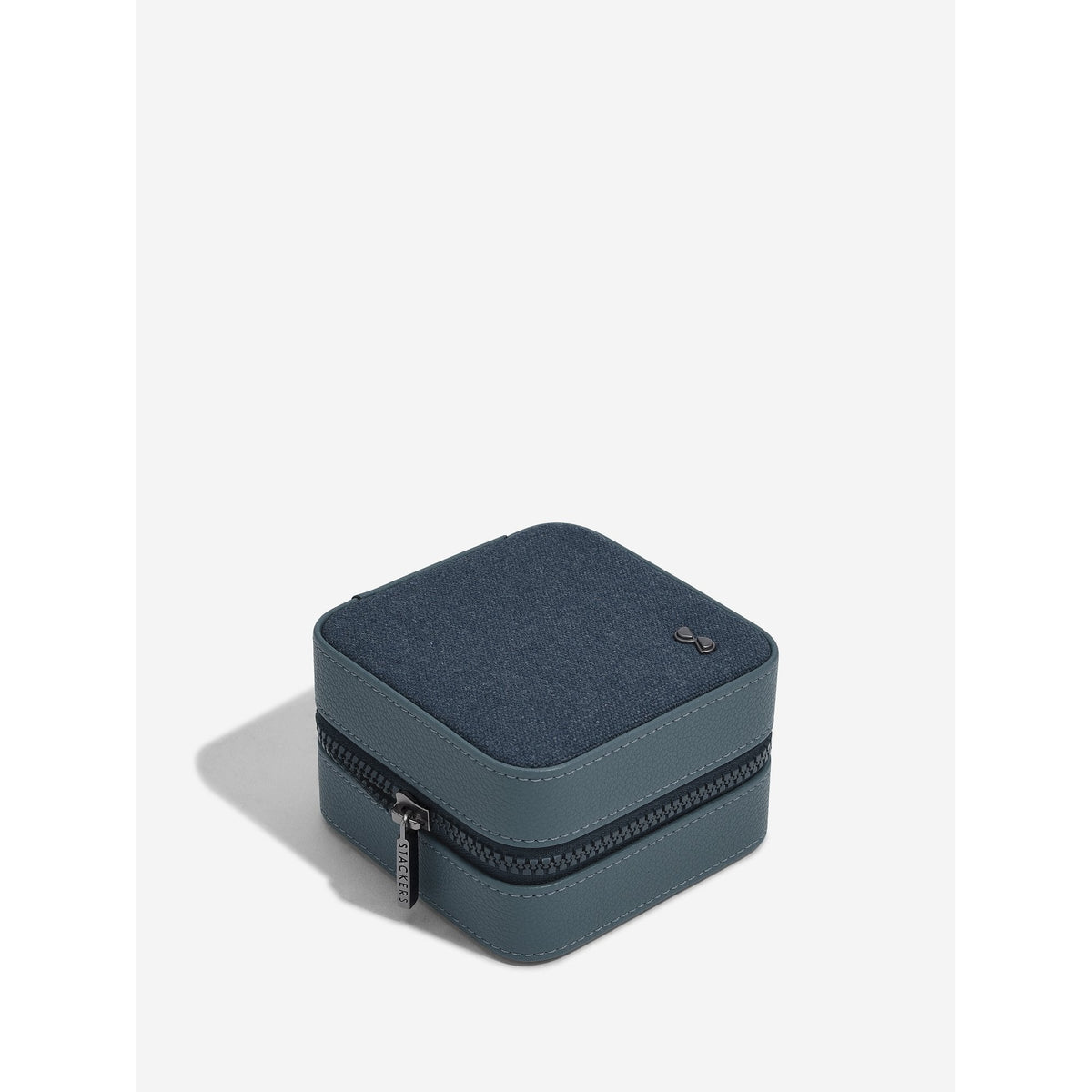 Blue Canvas Watch & Jewellery Box 76401