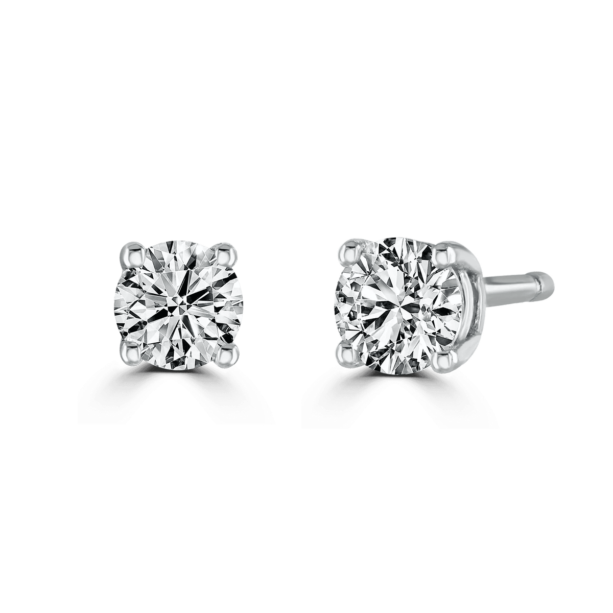 Ladies 9ct White Gold Lab Grown Diamond 0.25ct Stud Earrings