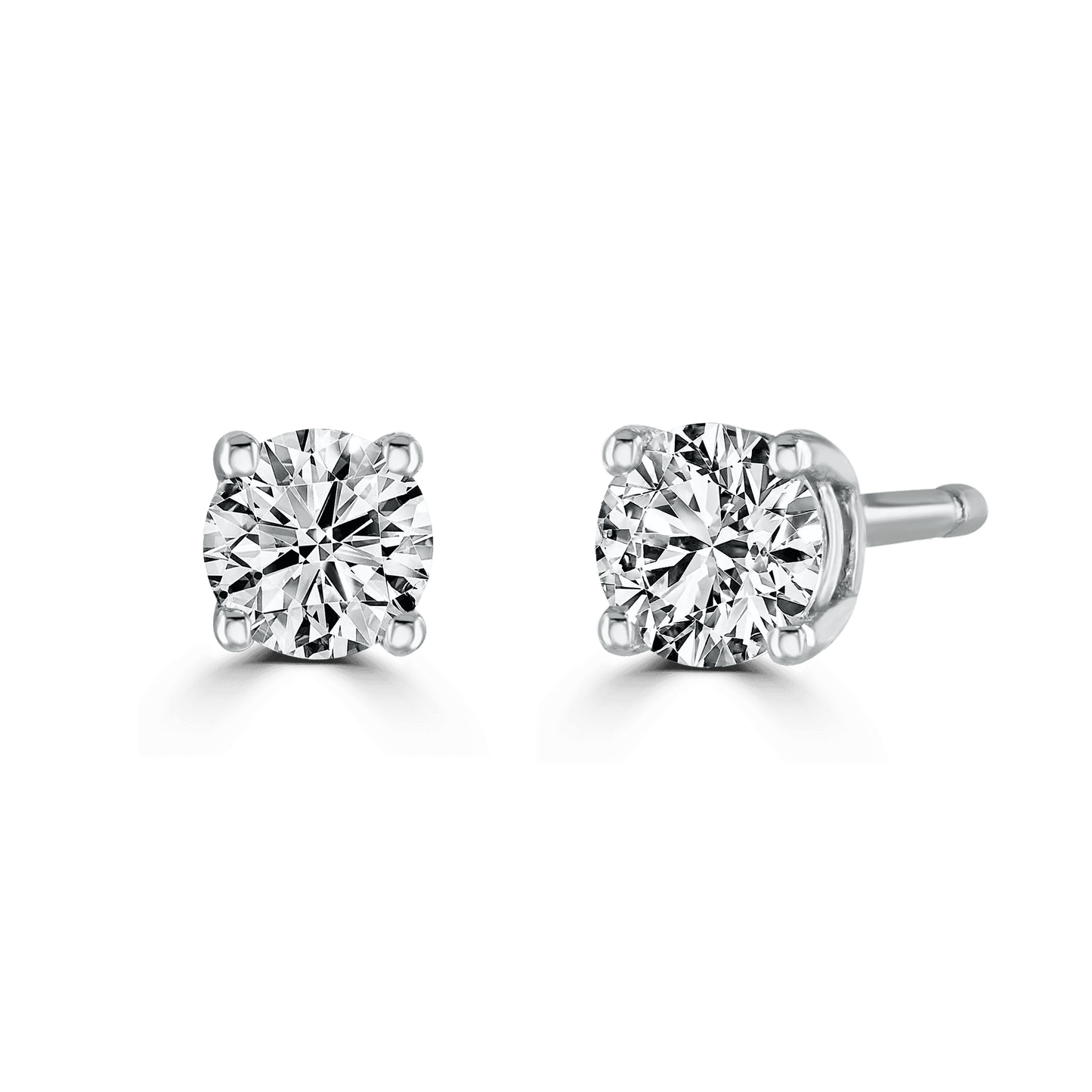 Ladies 9ct White Gold Lab Grown Diamond 0.25ct Stud Earrings