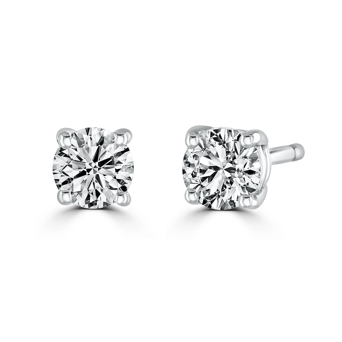 Ladies 9ct White Gold Lab Grown Diamond 0.4ct Stud Earrings