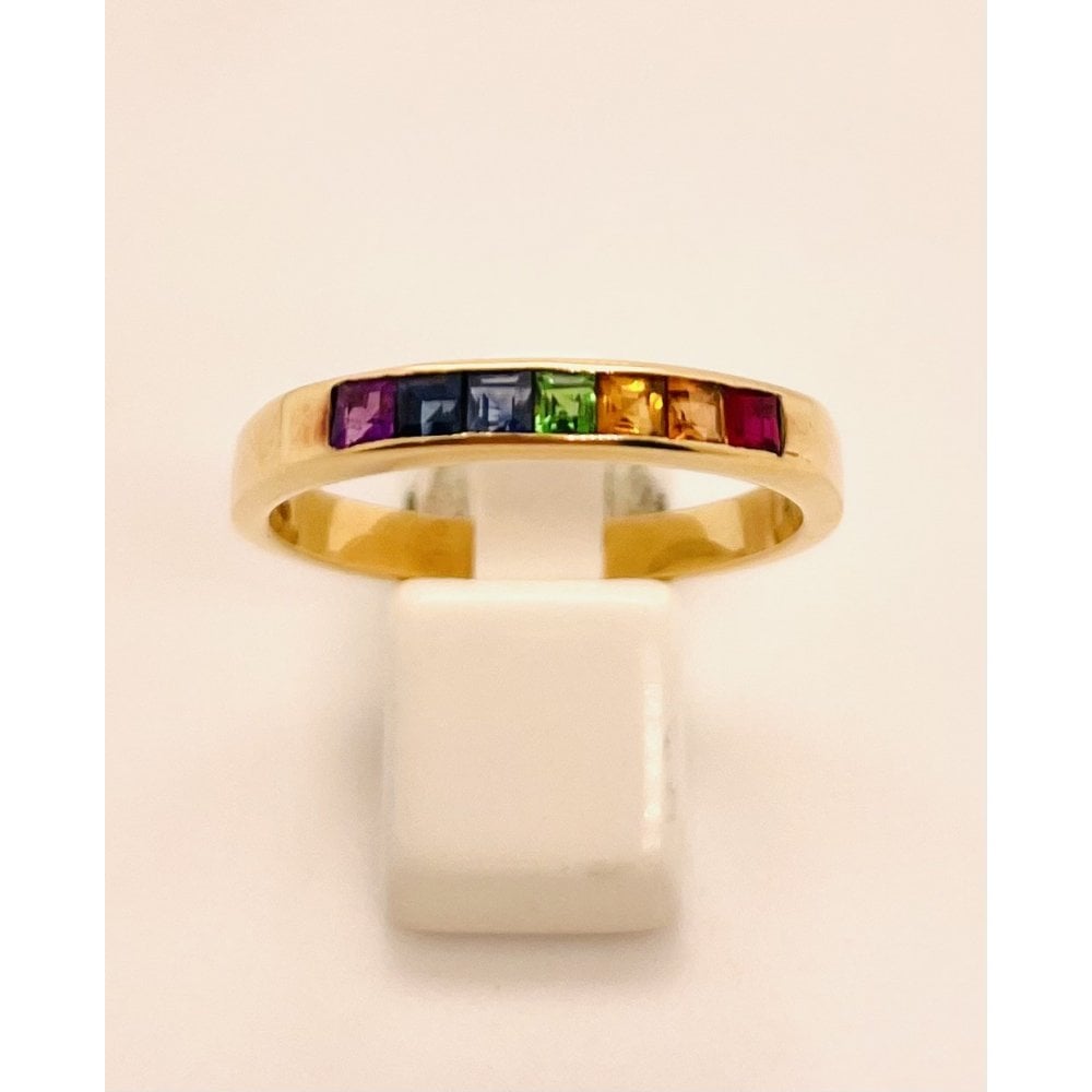 18ct Yellow Gold Rainbow Ring