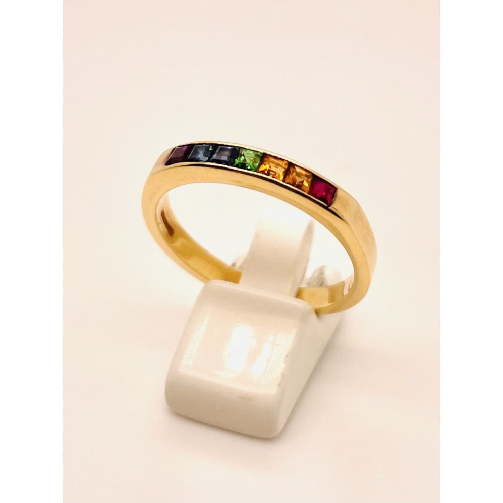 18ct Yellow Gold Rainbow Ring