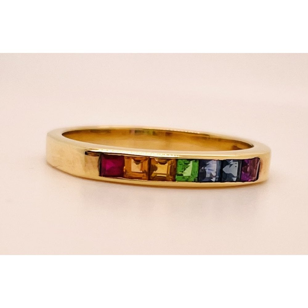 18ct Yellow Gold Rainbow Ring