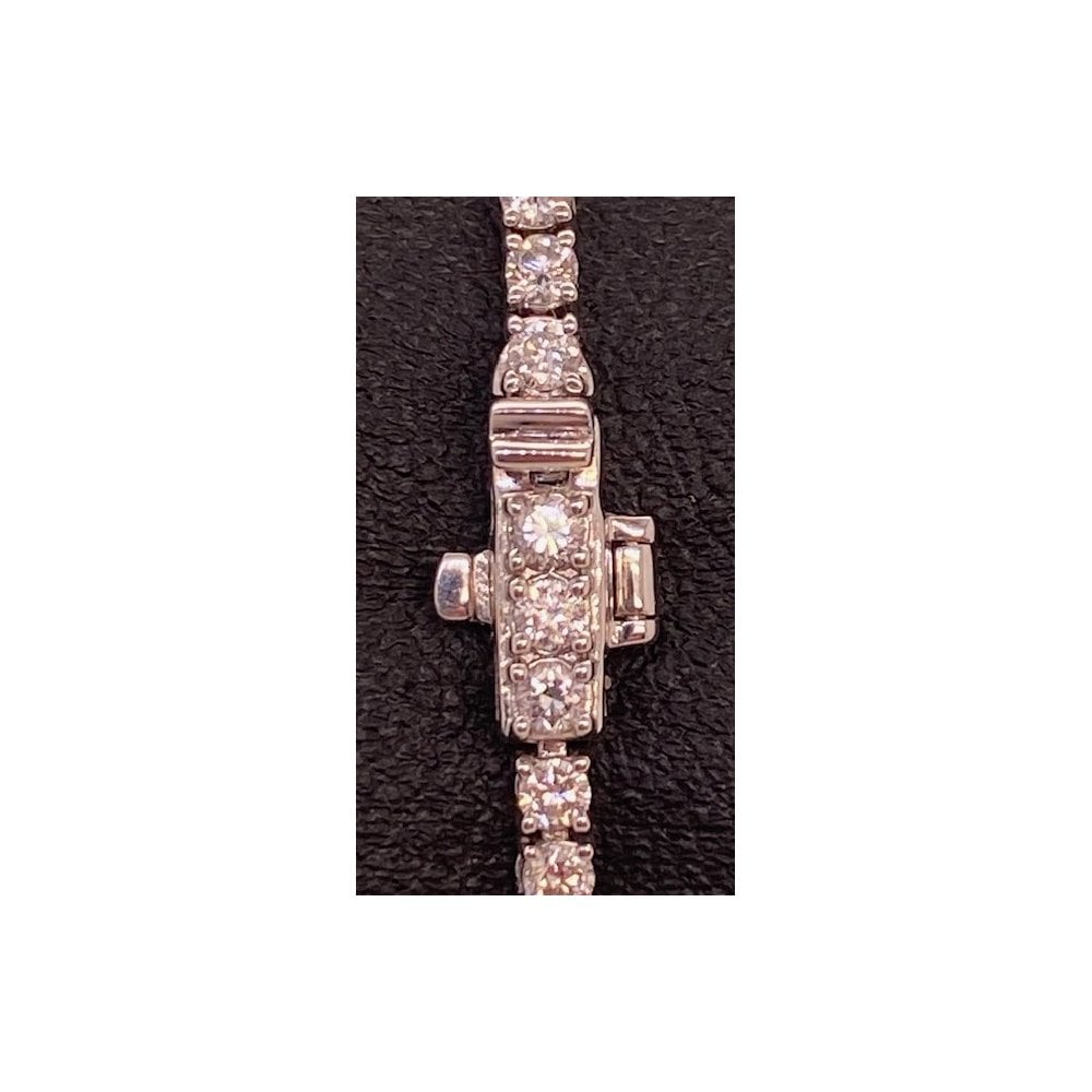 Ladies 9ct White Gold Lab Grown Diamond Tennis Bracelet