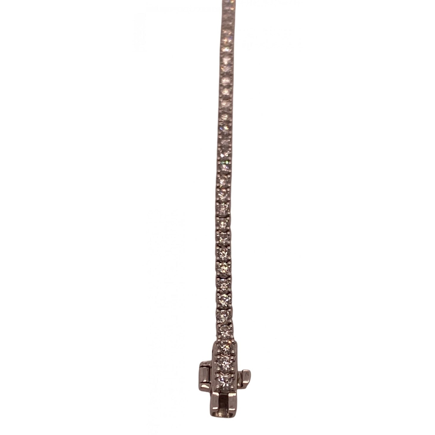 Ladies 9ct White Gold Lab Grown Diamond Tennis Bracelet