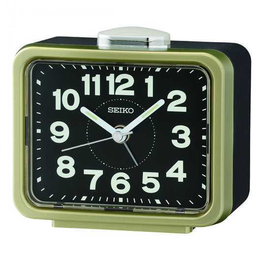 Bedside Quartz Bell Alarm Clock with Clear Face QHK062G