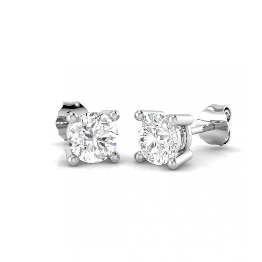 18ct White Gold Diamond Stud Earrings