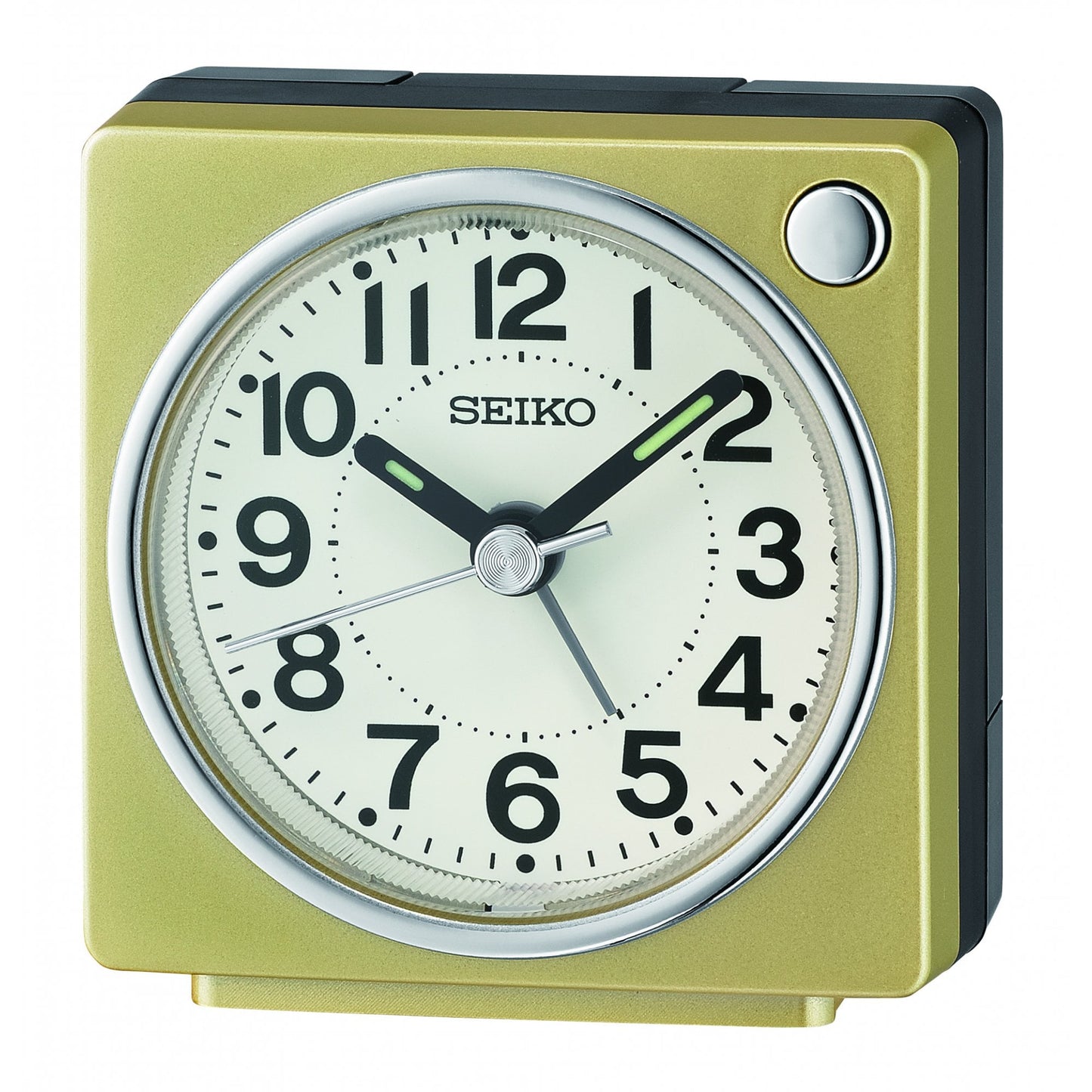 Bedside Quartz Alarm Clock with Clear Face & Light QHE196G