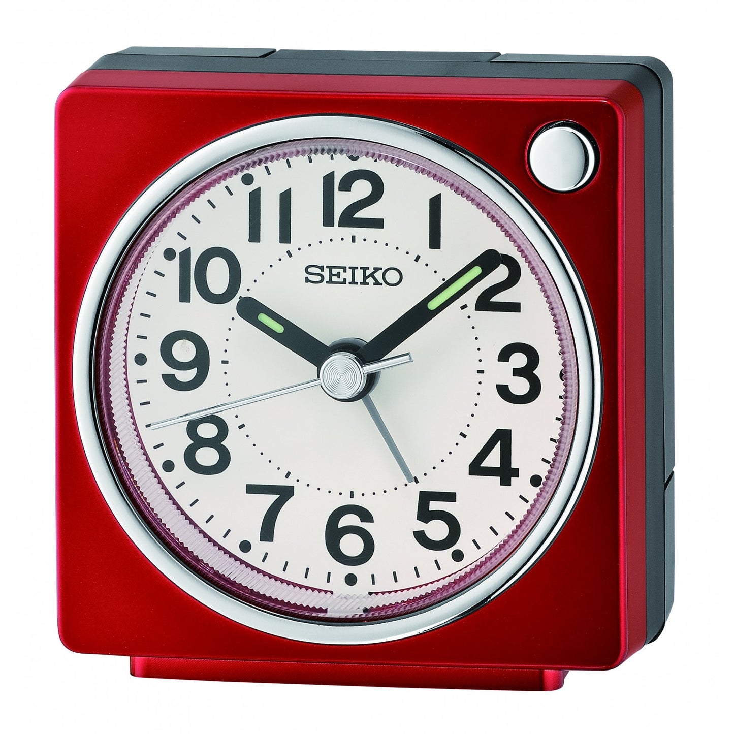 Bedside Quartz Alarm Clock with Clear Face & Light QHE196R