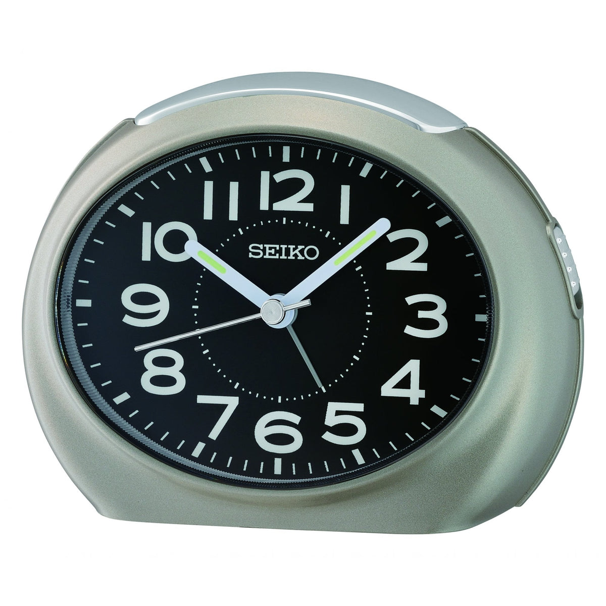 Grey Bedside Quartz  Beep Alarm Clock Light Snooze QHE193N