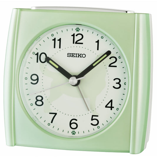 Green Quartz Bedside Beep Alarm Clock 'Dog Lovers' QHE209M
