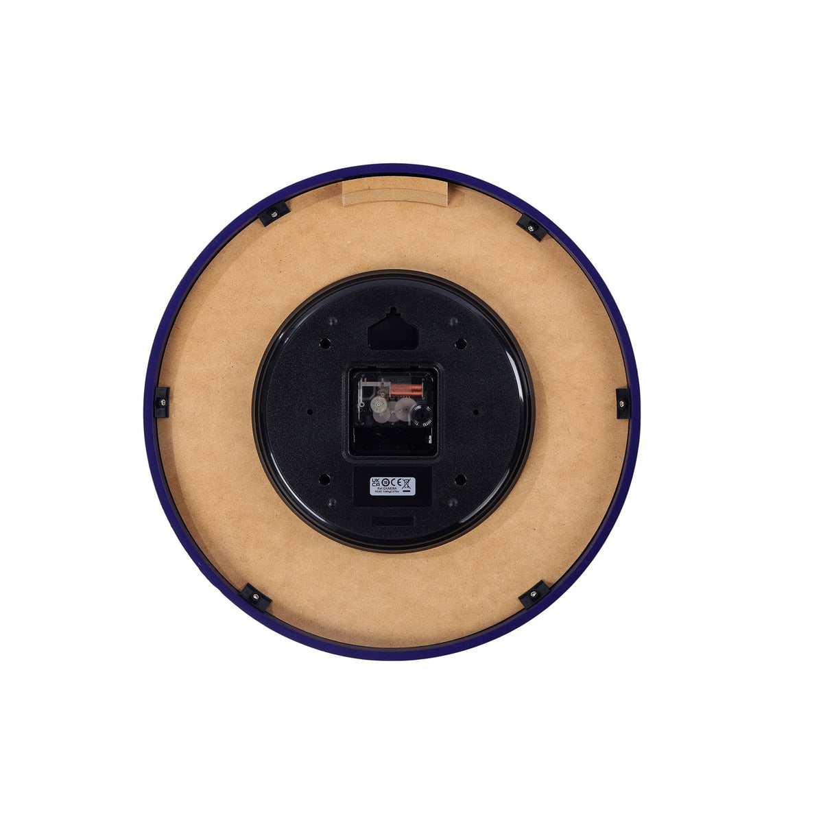 Purple Round Battery Wall Clock 33cm Washi QXA828A