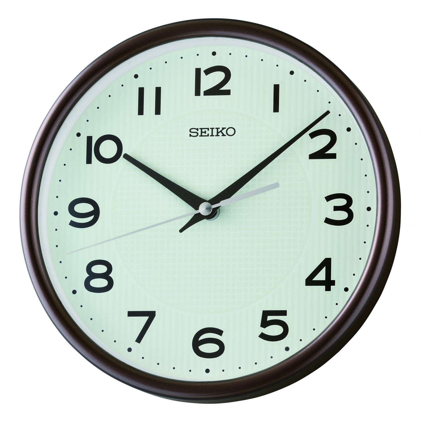 Round Brown Battery Wall Clock, Limibrite Dial QXA836B