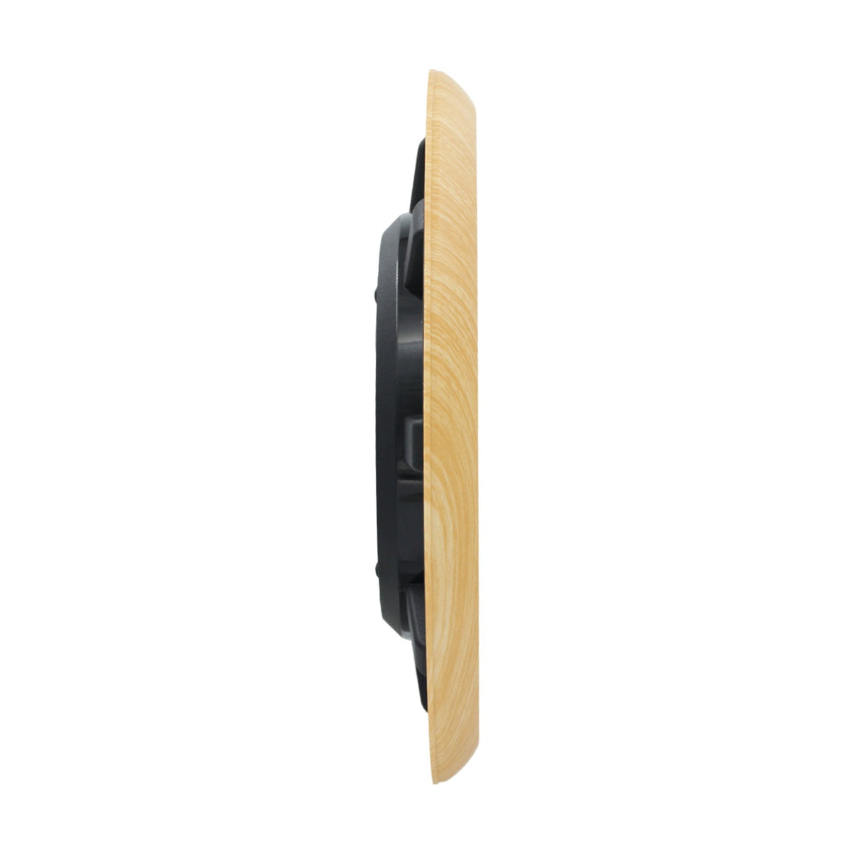 Round Battery Light Brown Wall Clock, Clear Face QHA014A
