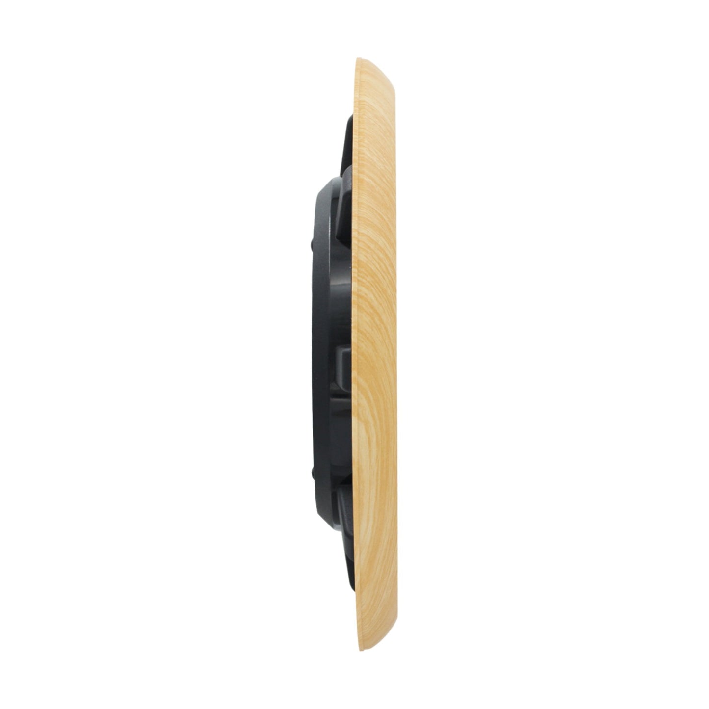 Round Battery Light Brown Wall Clock, Clear Face QHA014A