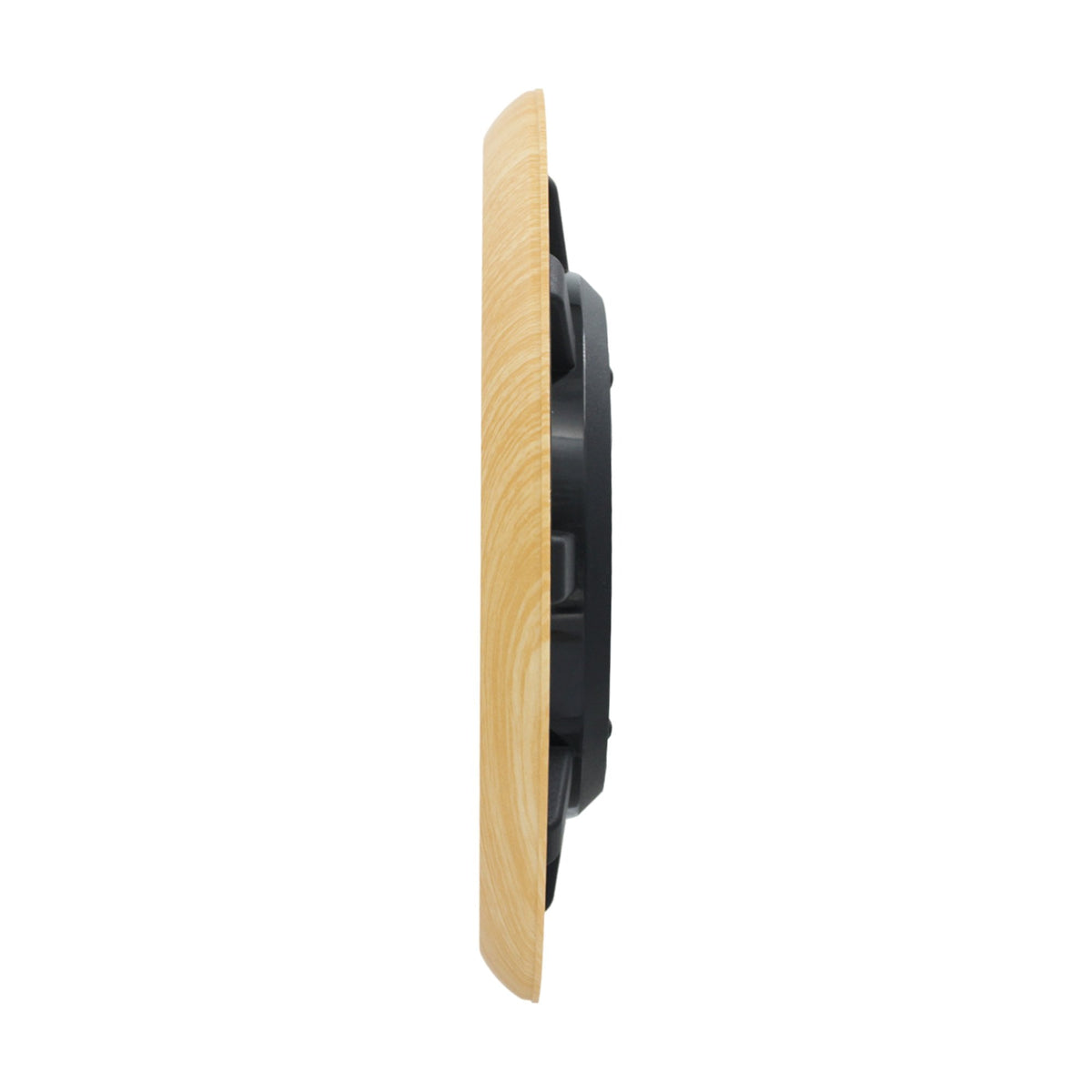 Round Battery Light Brown Wall Clock, Clear Face QHA014A