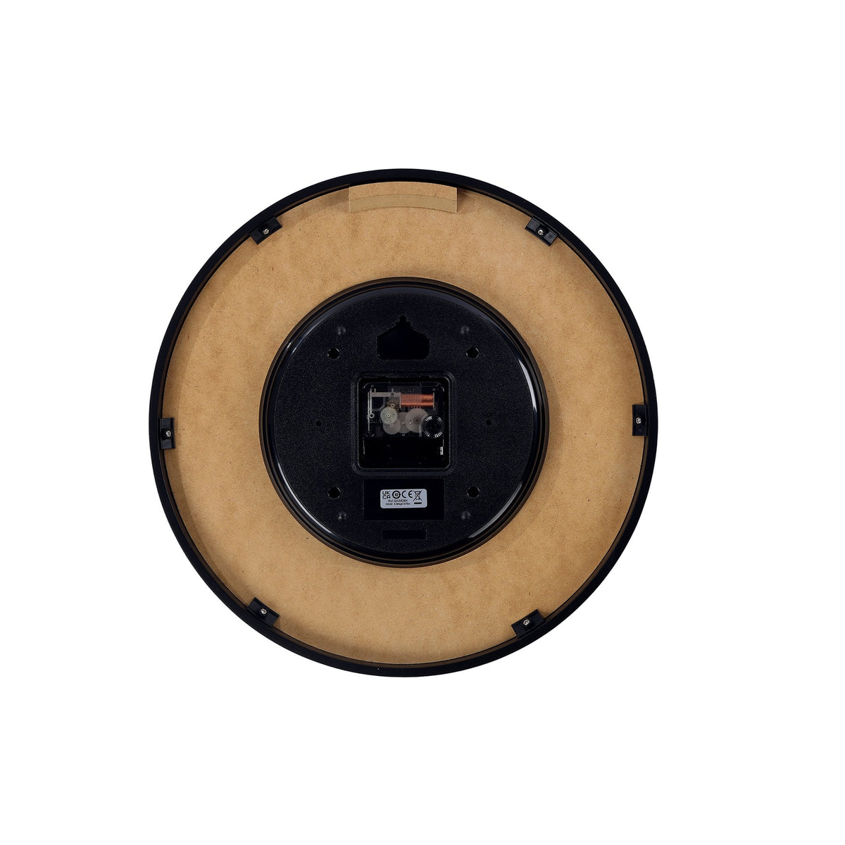 Black Round Modern Battery Silent Wall Clock 34cm QXA828K