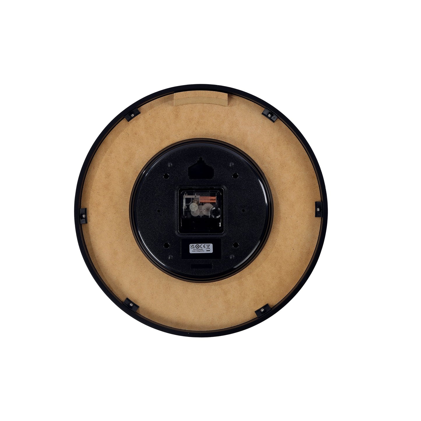 Black Round Modern Battery Silent Wall Clock 34cm QXA828K