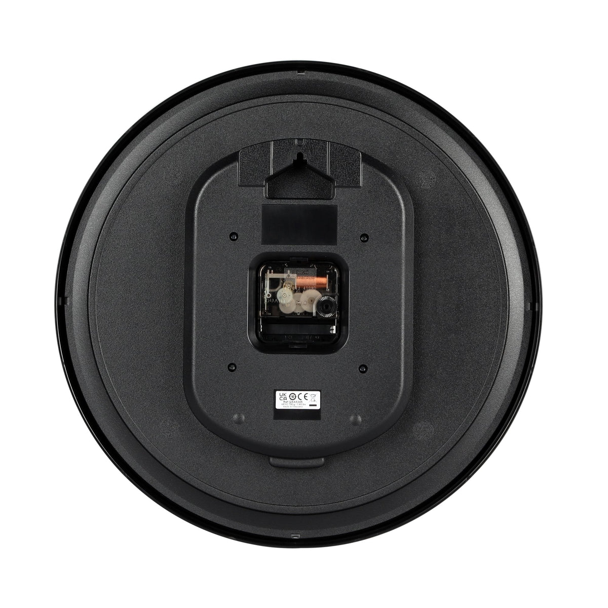 Black & Gold Round Quartz Wall Clock Sweep Seconds QXA834K