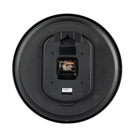 Black & Gold Round Quartz Wall Clock Sweep Seconds QXA834K