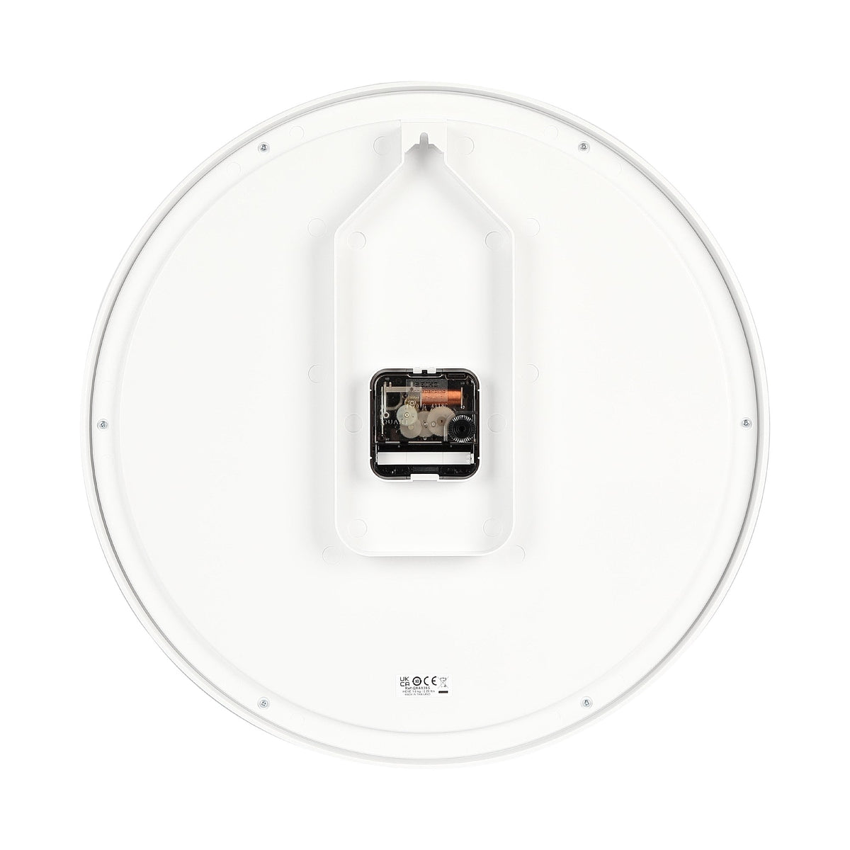 Silver Finish Round Quartz Wall Clock Silent Sweep QXA835S