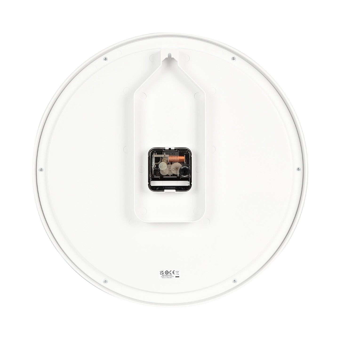 Silver Finish Round Quartz Wall Clock Silent Sweep QXA835S