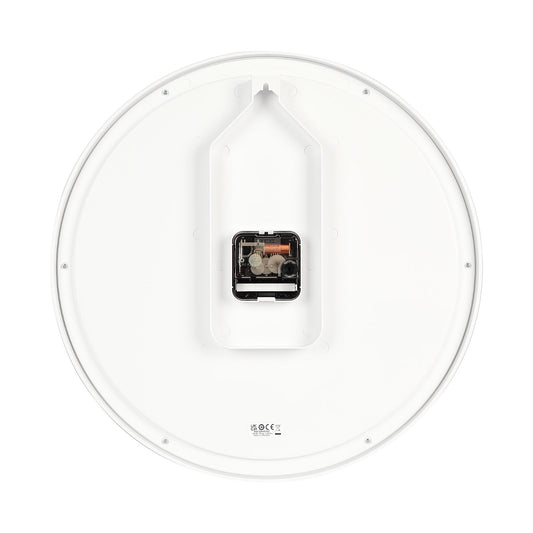 Silver Finish Round Quartz Wall Clock Silent Sweep QXA835S