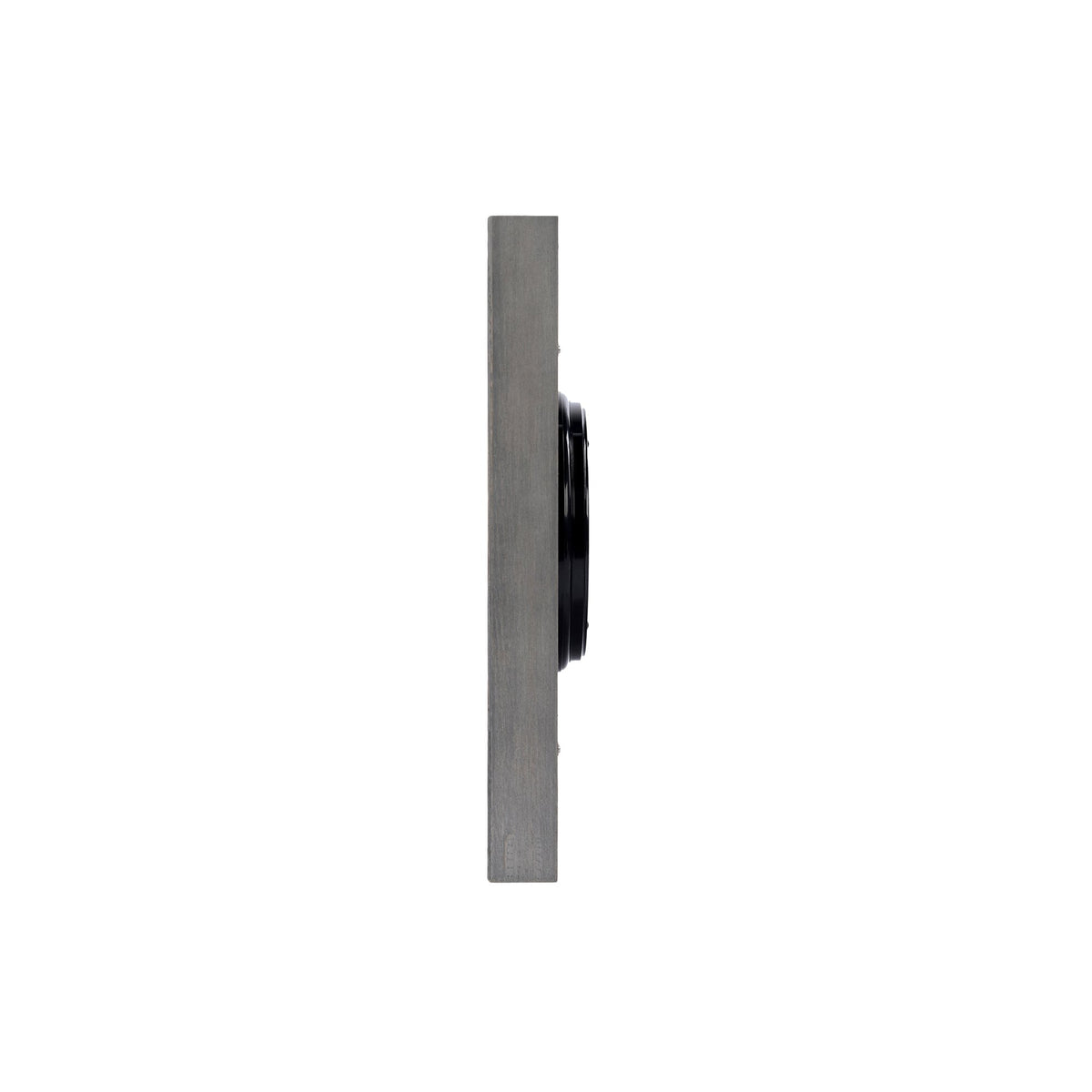 Grey Wooden Square Battery Wall Clock with Rattan Dial QXA845N