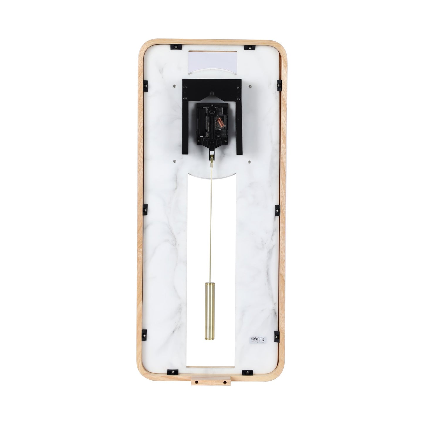 Light Wood Battery Wall Clock with Pendulum QXC246B