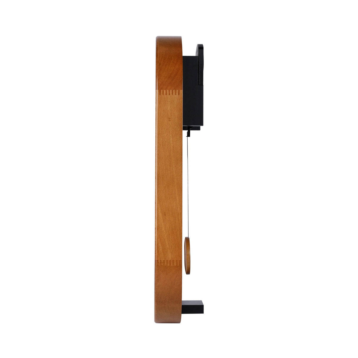 Modern Wood & White Wall Clock with Pendulum QXC247B