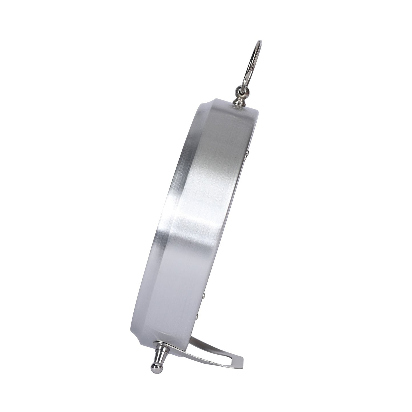 Aluminium Retro Round Battery Mantel Clock Clear Face QXG155A