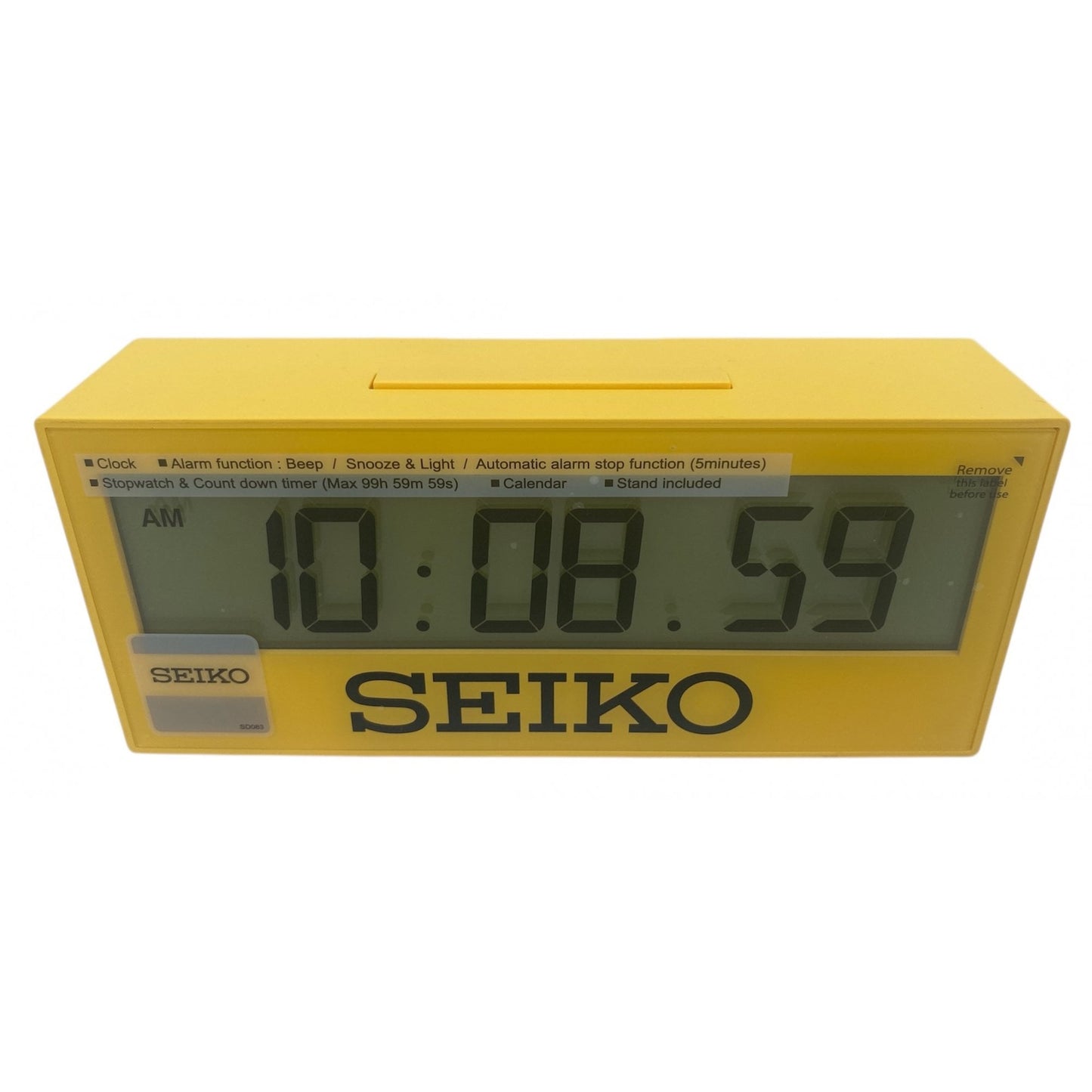 Athletics Timer Yellow Quartz Beep Alarm Clock & Snooze QHL083Y