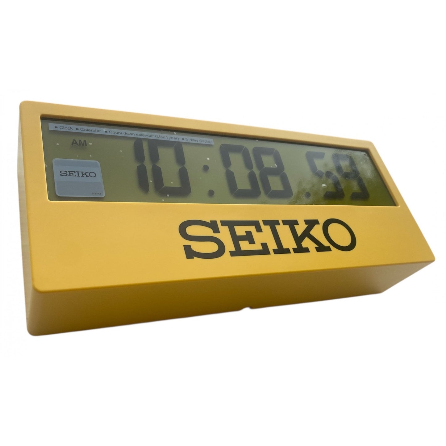Yellow Seiko Quartz Battery Digital Wall Clock QHL073Y