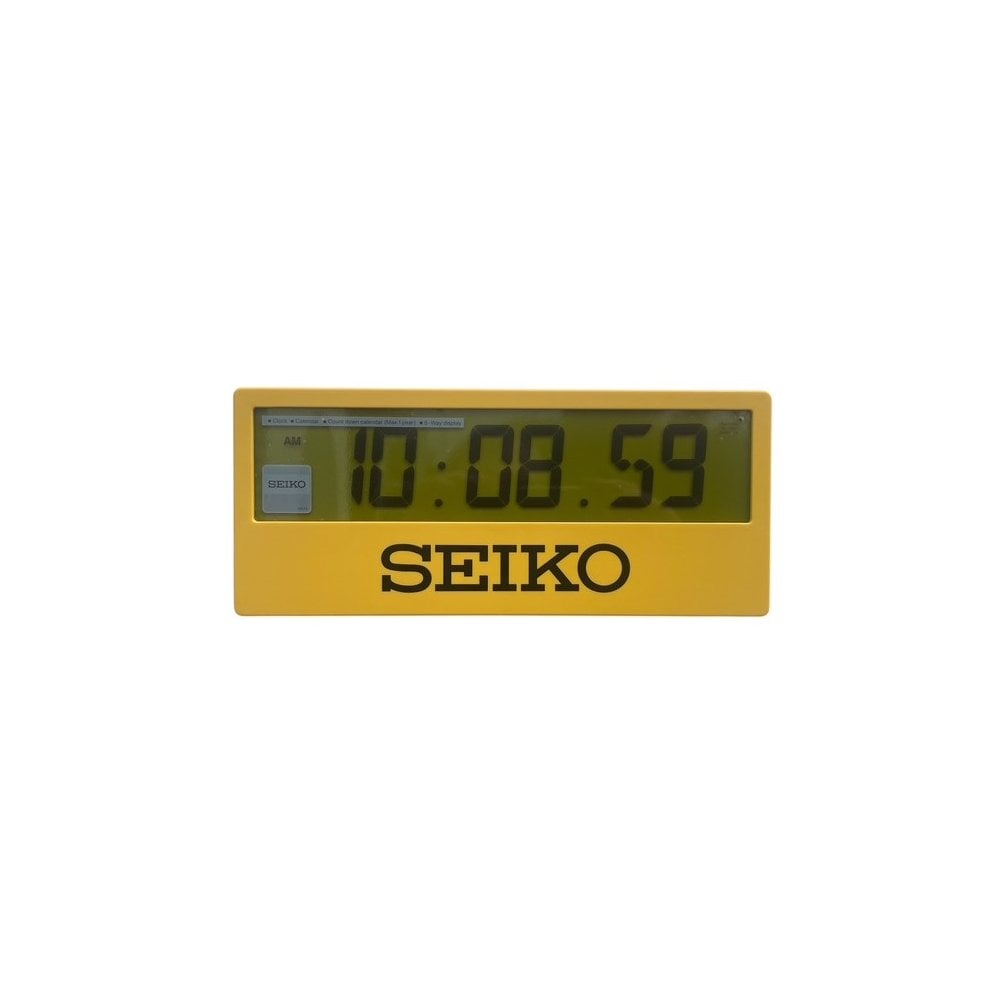 Yellow Seiko Quartz Battery Digital Wall Clock QHL073Y