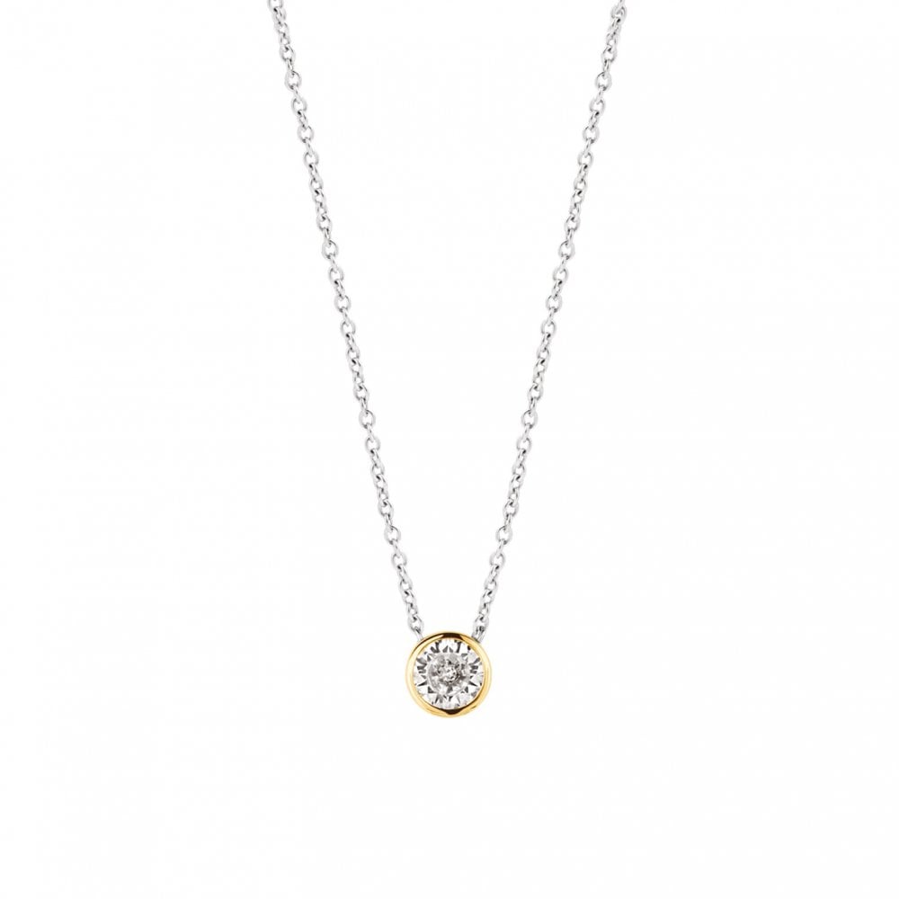 Ladies Sterling Silver Cubic Zirconia Pendant 3845ZY/42