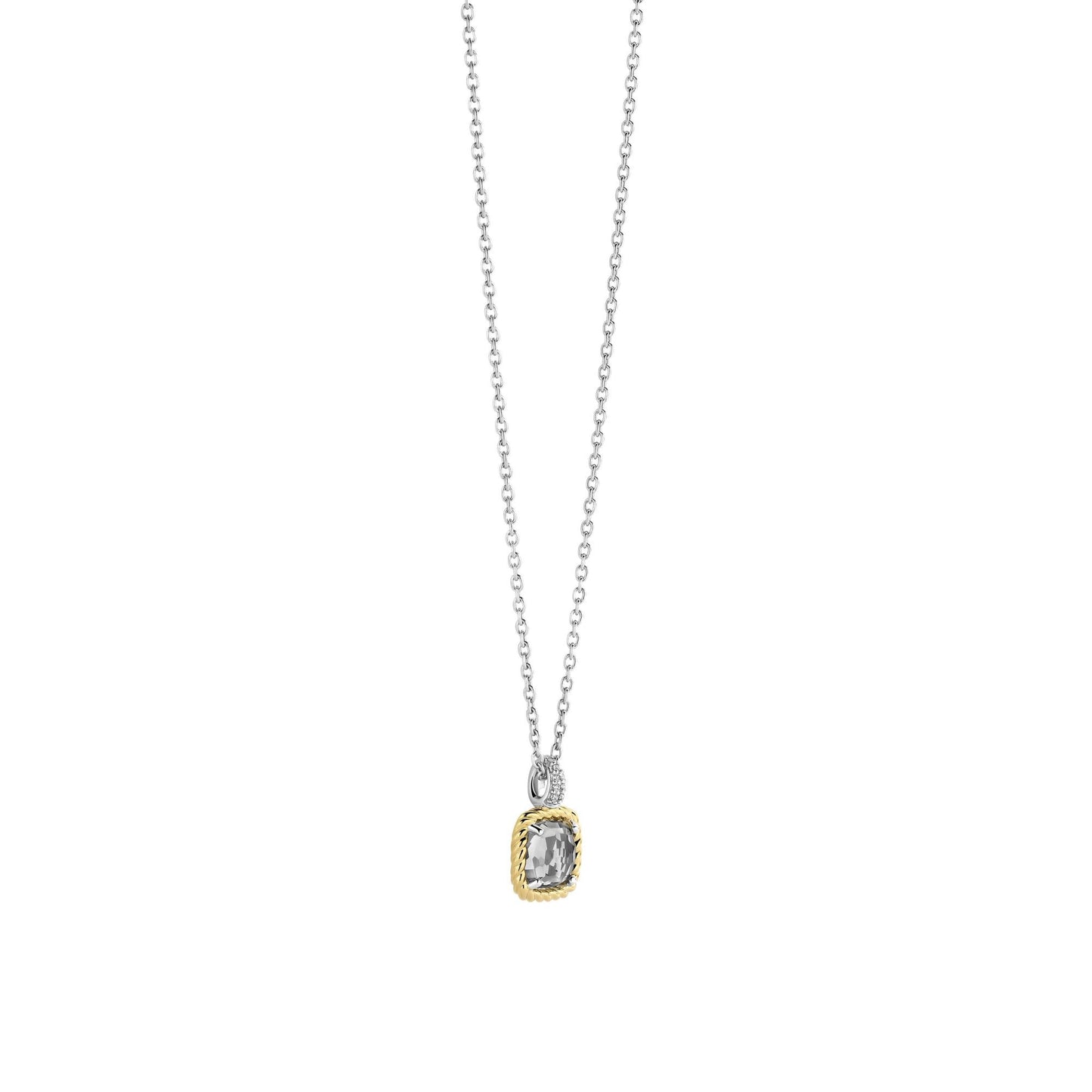 Ladies Sterling Silver Green Crystal Pendant 34111GG/42