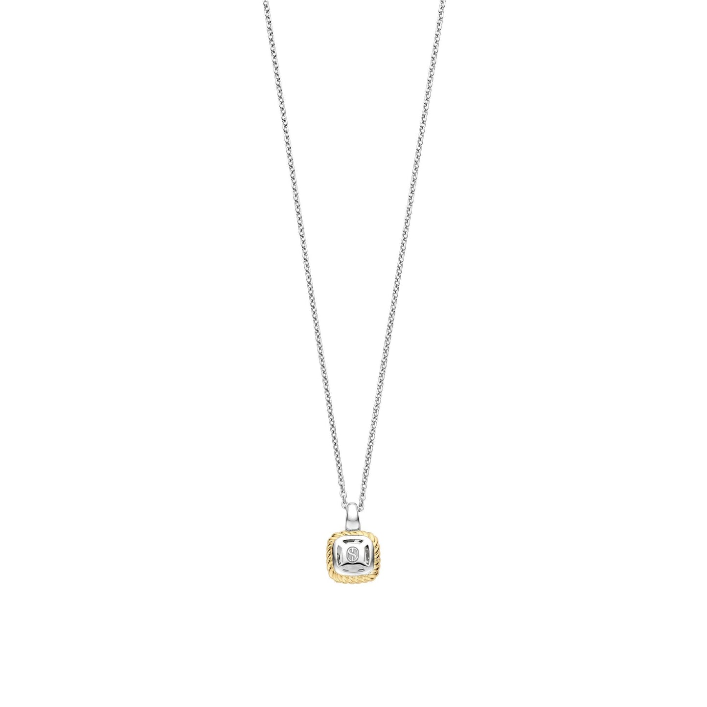 Ladies Sterling Silver Green Crystal Pendant 34111GG/42