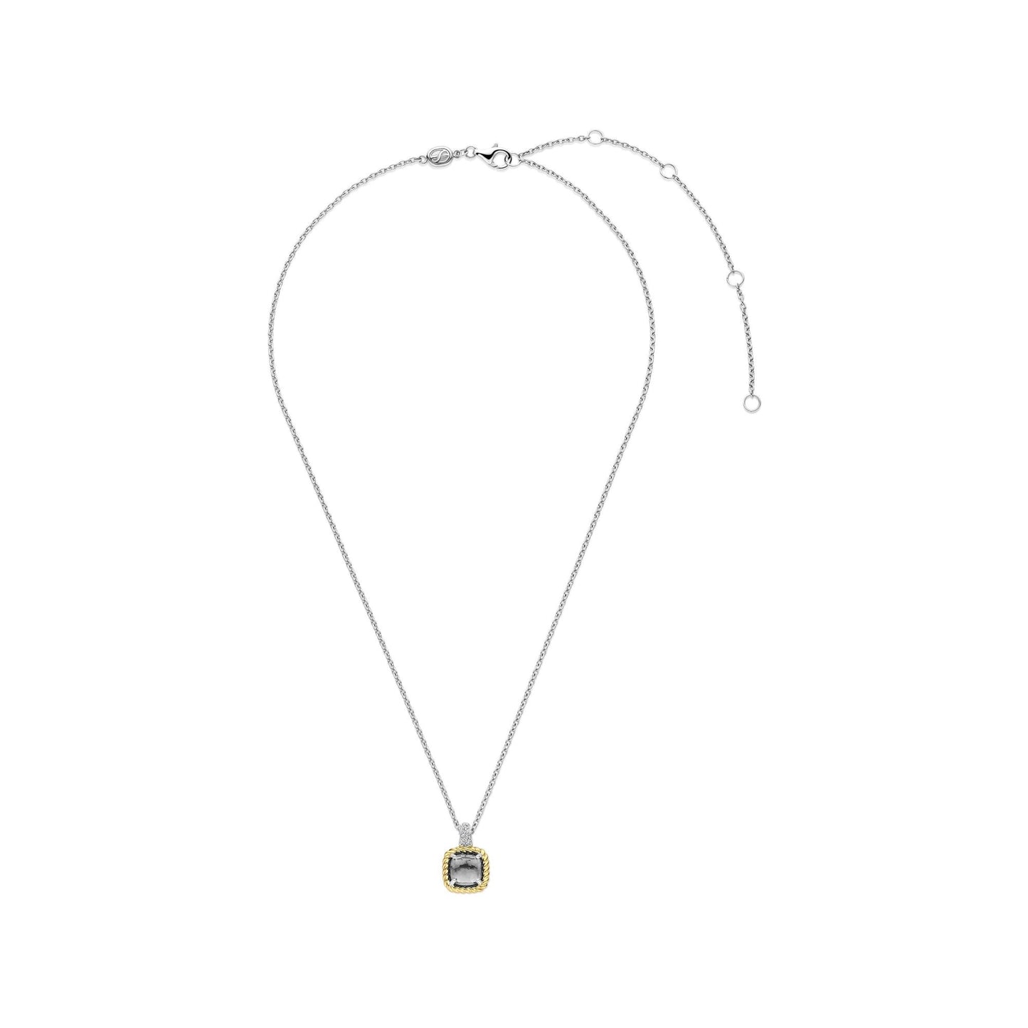 Ladies Sterling Silver Green Crystal Pendant 34111GG/42