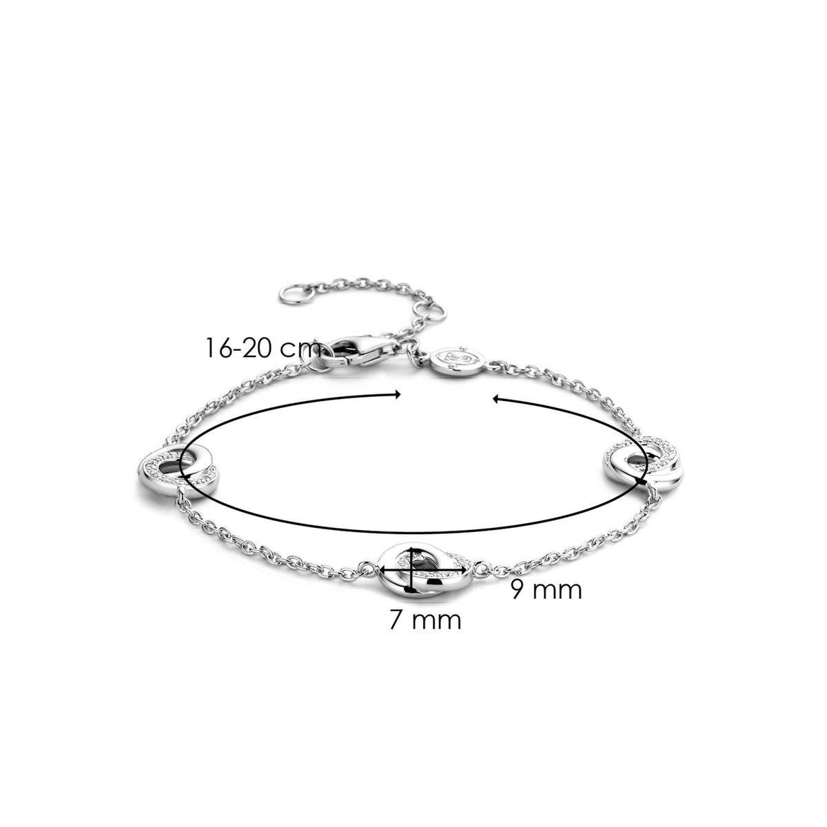 Ladies Sterling Silver Cubic Zirconia Bracelet 2925ZI