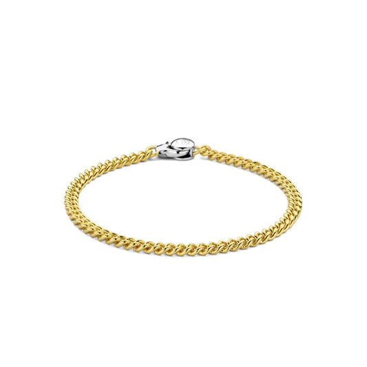 Ladies Gold on Silver Curb Bracelet 23055SY