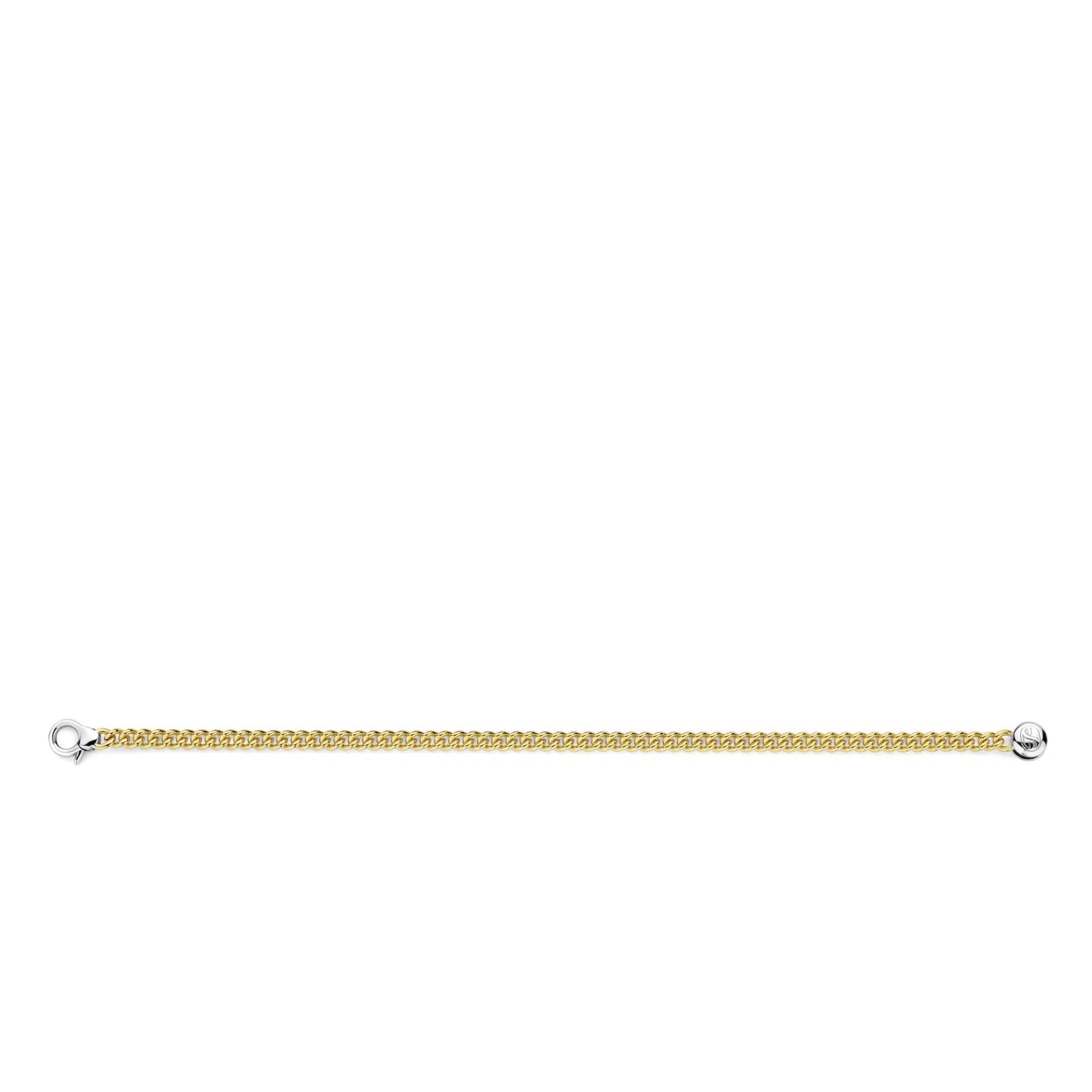 Ladies Gold on Silver Curb Bracelet 23055SY