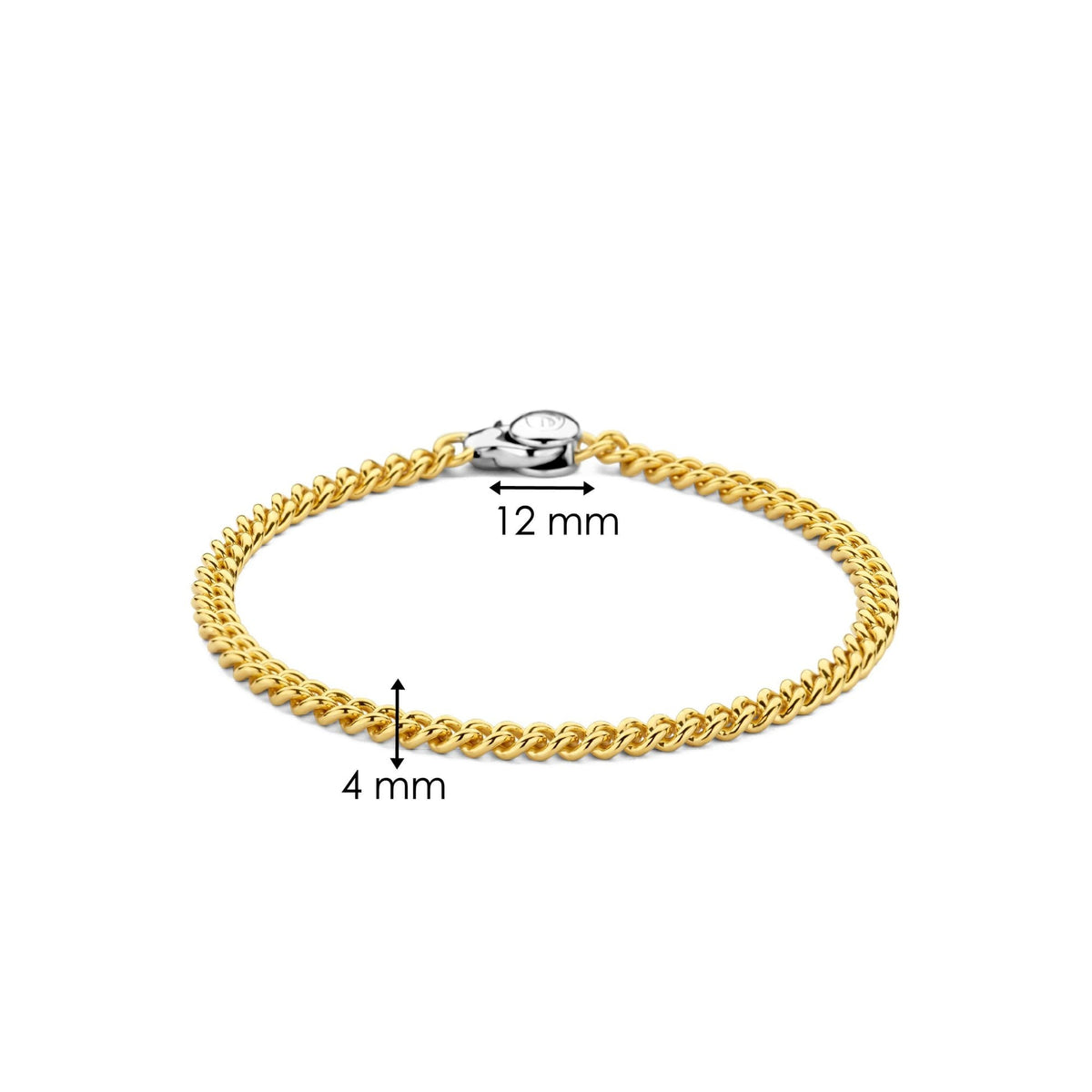 Ladies Gold on Silver Curb Bracelet 23055SY