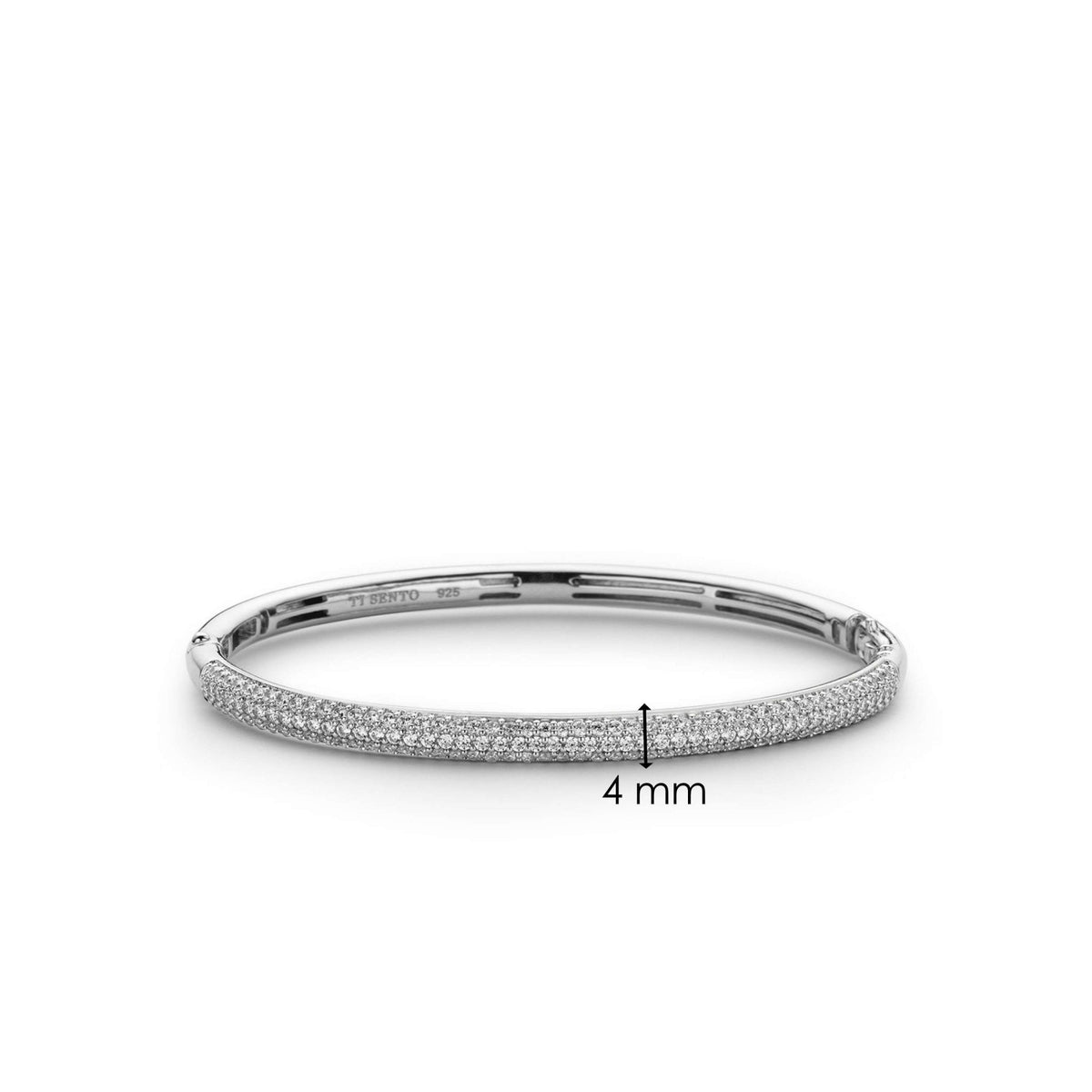Sterling Silver Ladies Cubic Zirconia Bangle 2874ZI