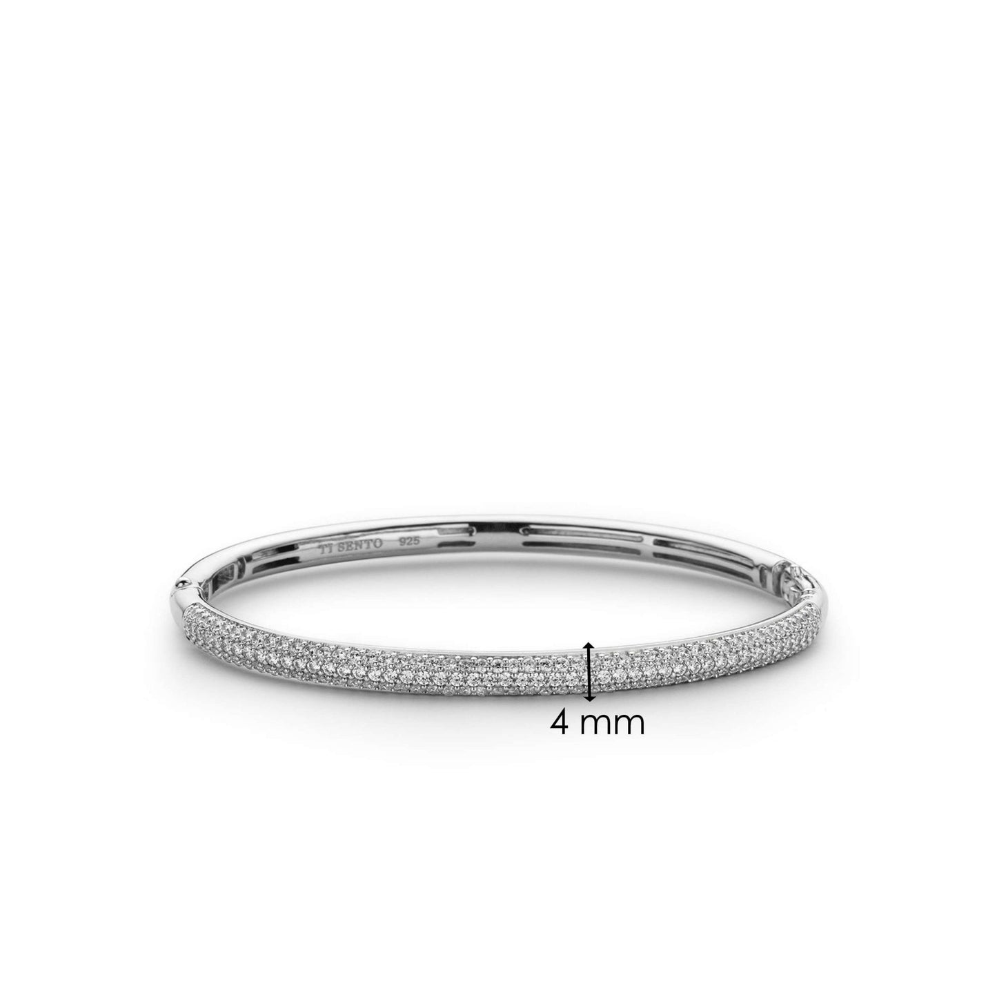 Sterling Silver Ladies Cubic Zirconia Bangle 2874ZI