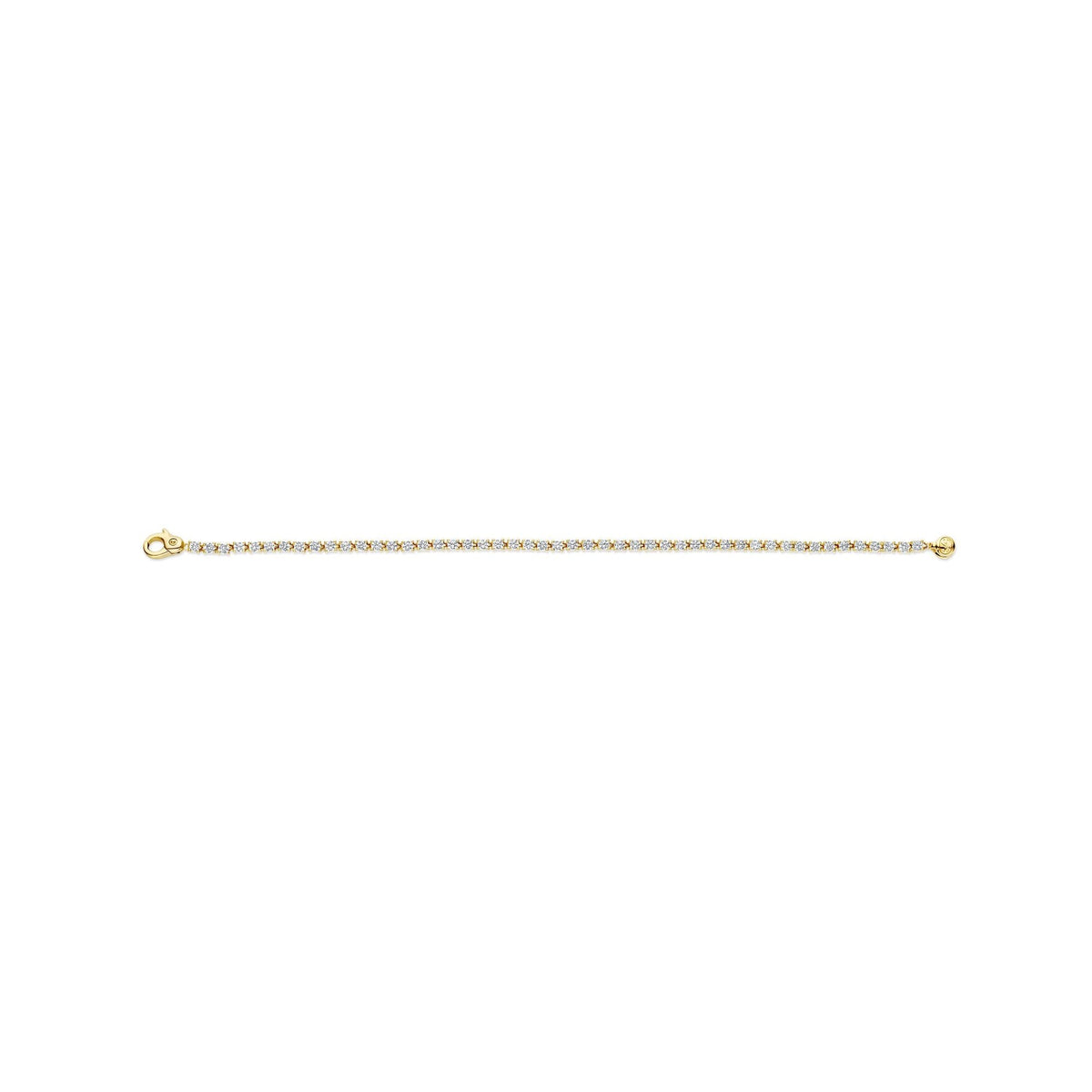 Ladies Gold on Silver Cubic Zirconia Tennis Bracelet 2951ZY