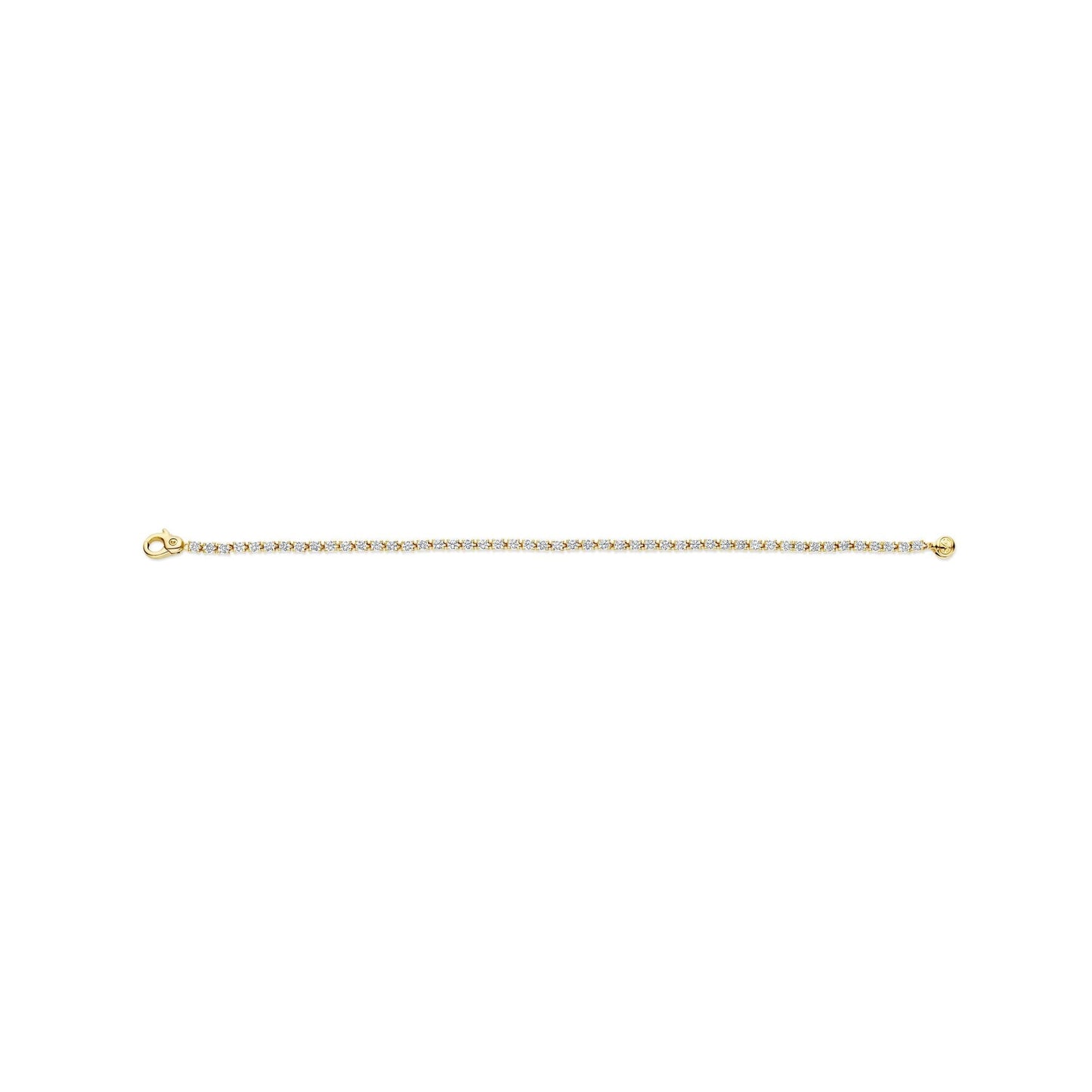 Ladies Gold on Silver Cubic Zirconia Tennis Bracelet 2951ZY