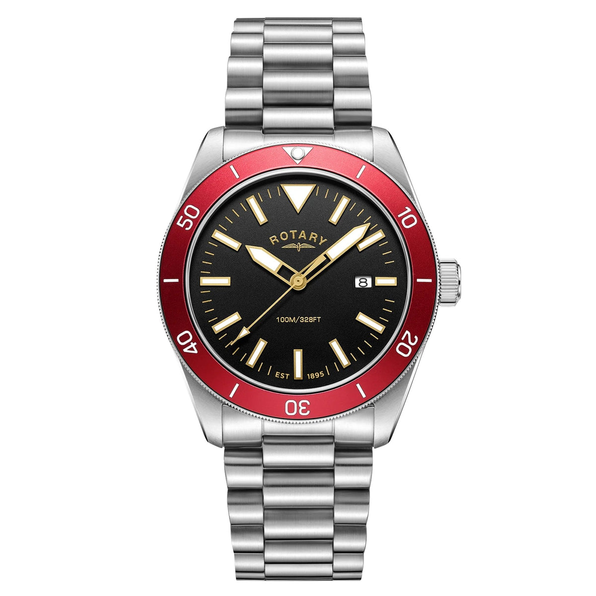 Gents Steel Battery Watch on Bracelet with Date RGB10001/98